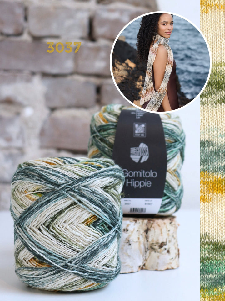 Strickpaket Gomitolo Hippie Ajour-Tuch