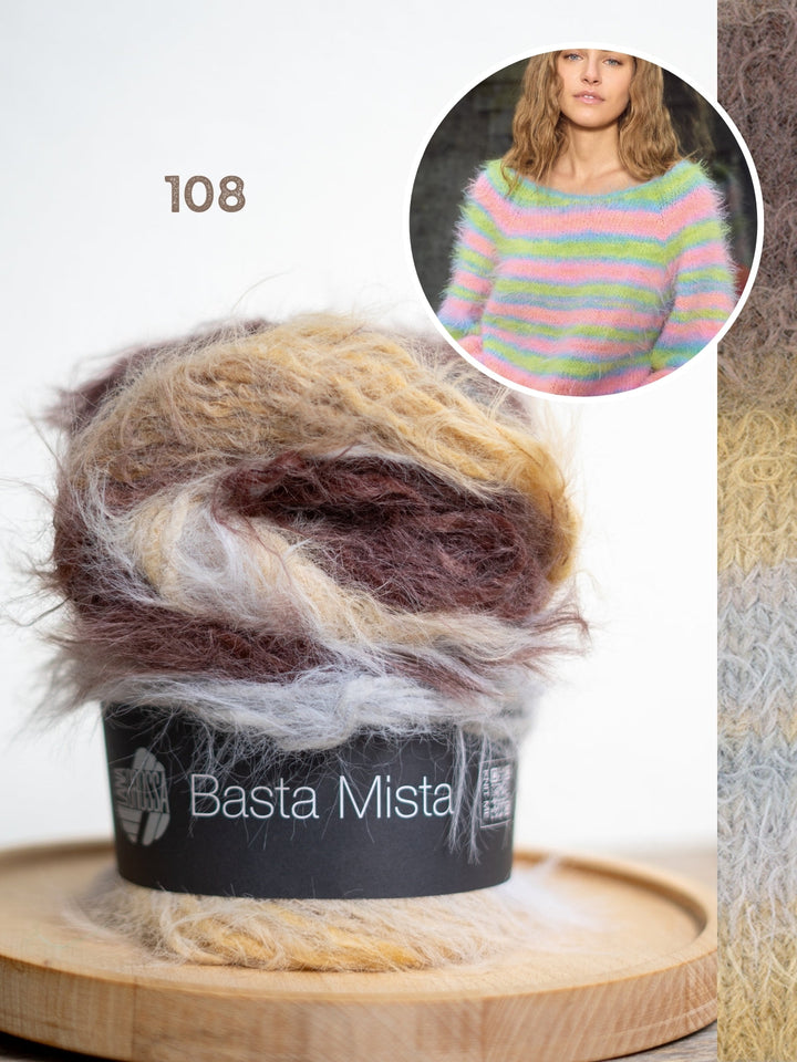Strickpaket Basta Mista Raglanpullover - Top-down