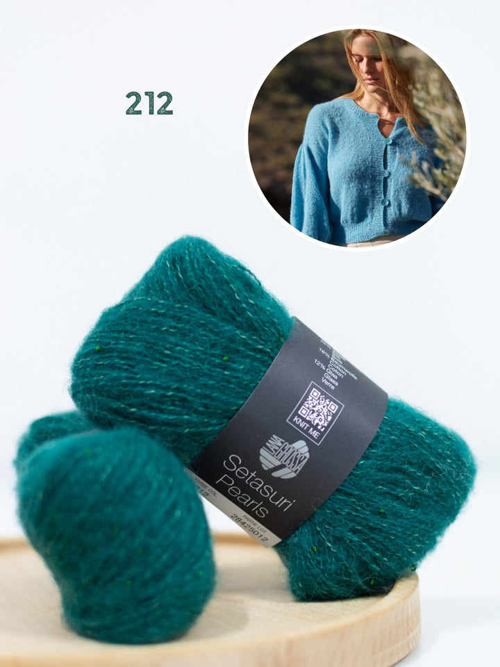 Strickpaket Setasuri Pearls Jacke Top Down