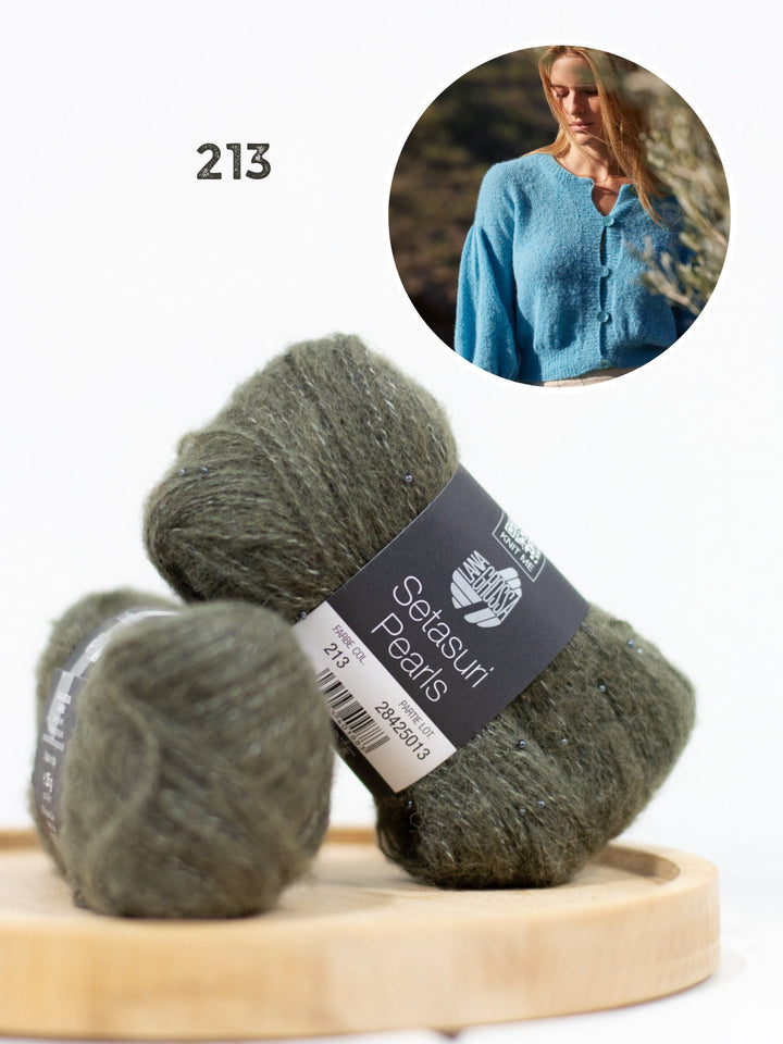 Strickpaket Setasuri Pearls Jacke Top Down