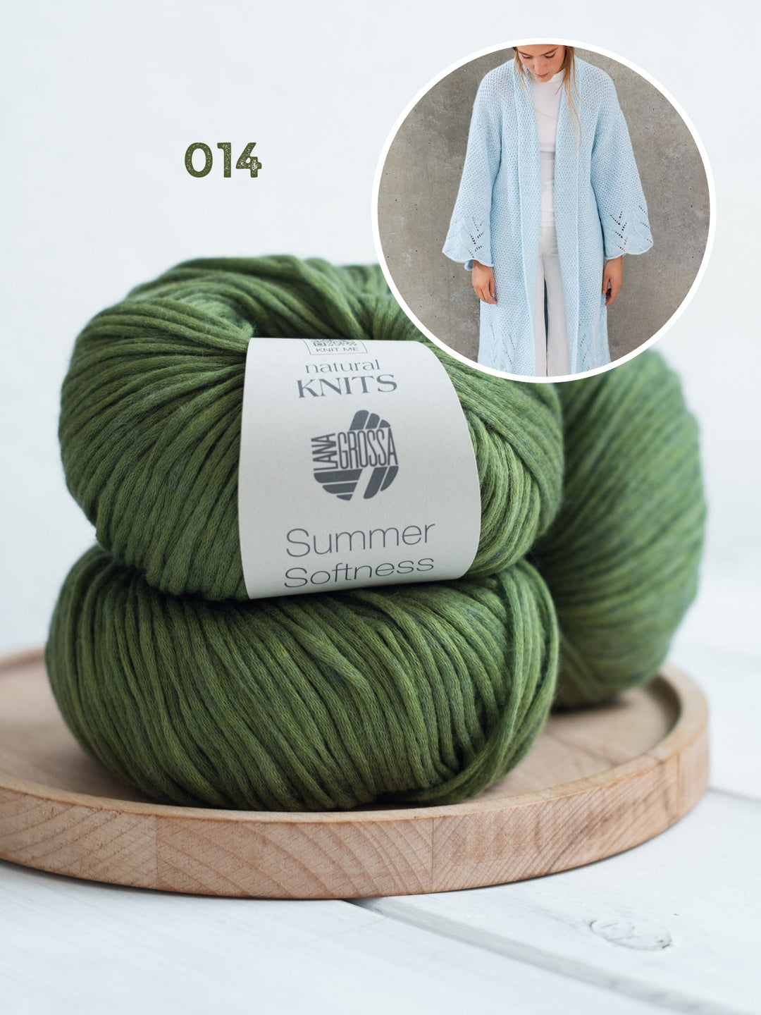 Strickpaket Summer Softness Mantel mit Ajourmuster