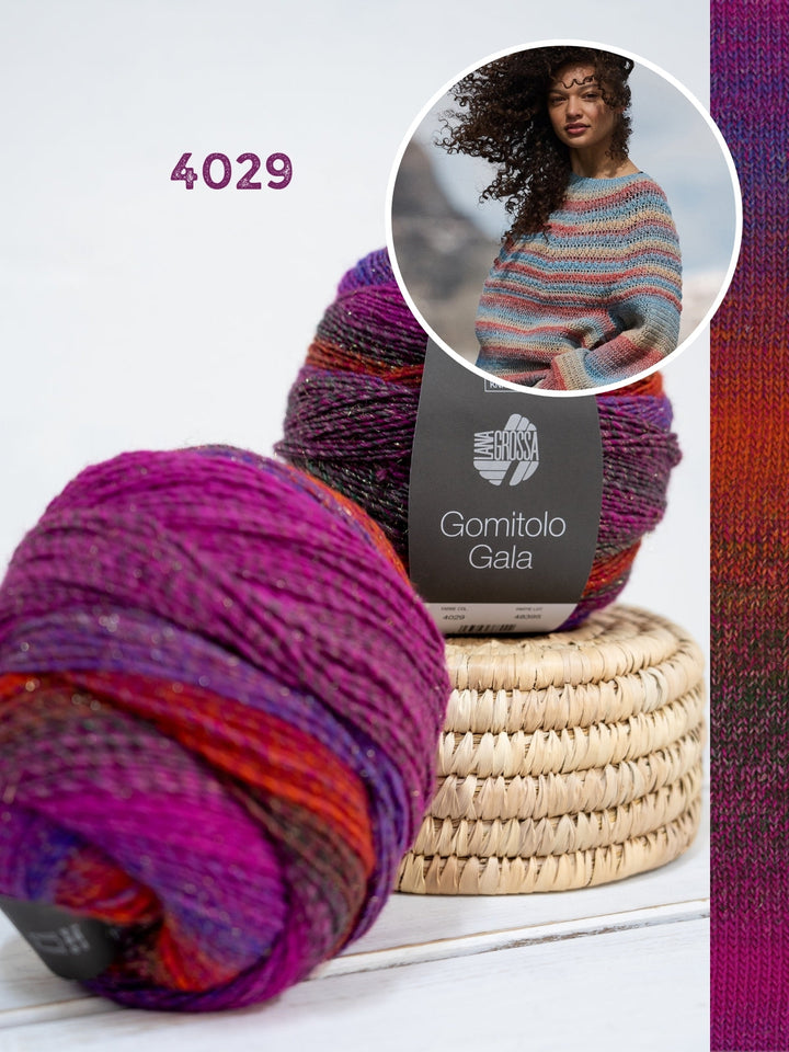 Häkelpaket Gomitolo Gala Top-down Pullover
