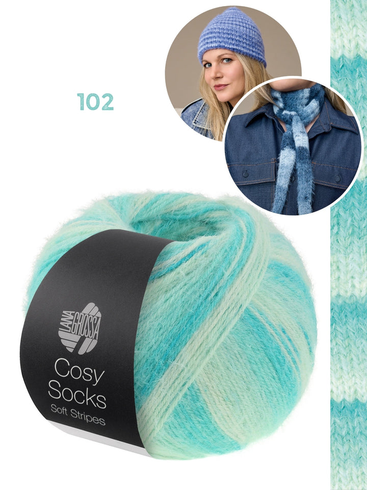 Strickpaket Cosy Socks Set (Minischal + Mütze)