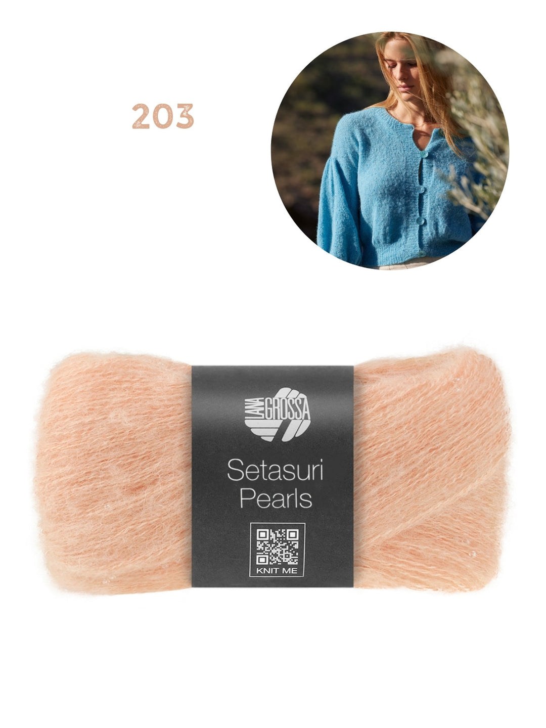 Strickpaket Setasuri Pearls Jacke Top Down