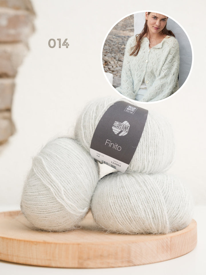 Strickpaket Finito Jacke mit Herzmuster