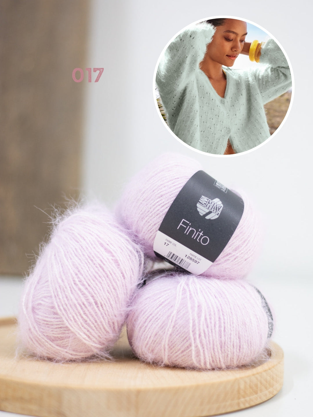 Strickpaket Finito Jacke im Ajourmuster