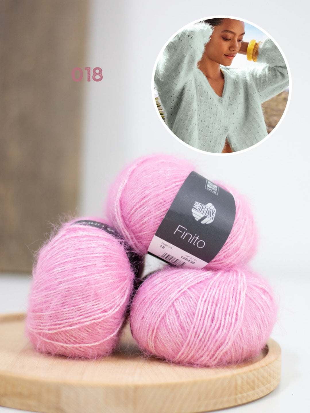 Strickpaket Finito Jacke im Ajourmuster