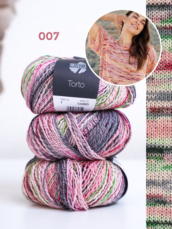 Strickpaket Torto T-Shirt mit Ajourdetails