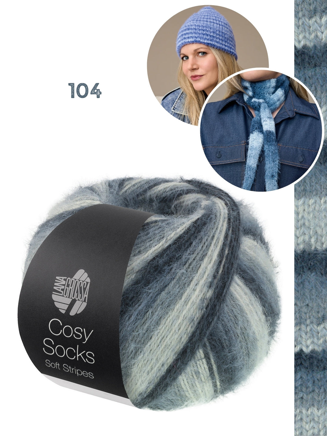 Strickpaket Cosy Socks Set (Minischal + Mütze)