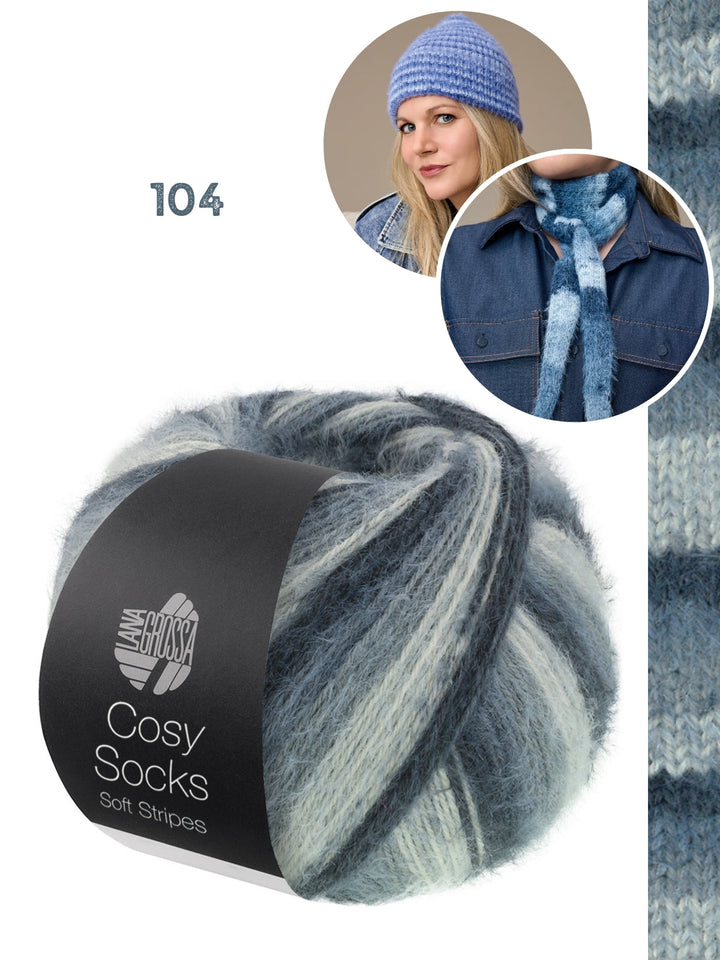 Strickpaket Cosy Socks Set (Minischal + Mütze)