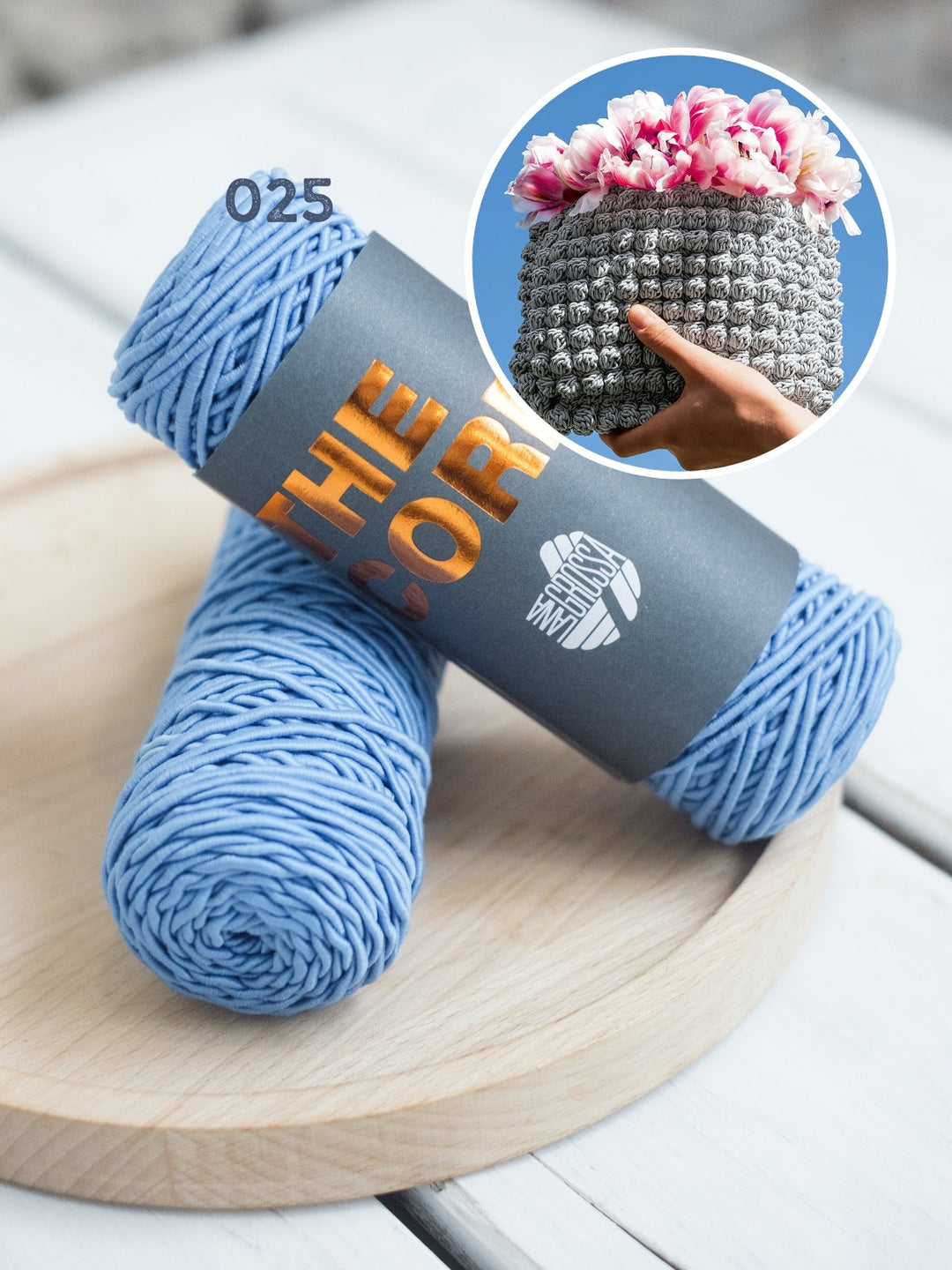 Häkelpaket The Core Make-up-Tasche mit Noppenmuster