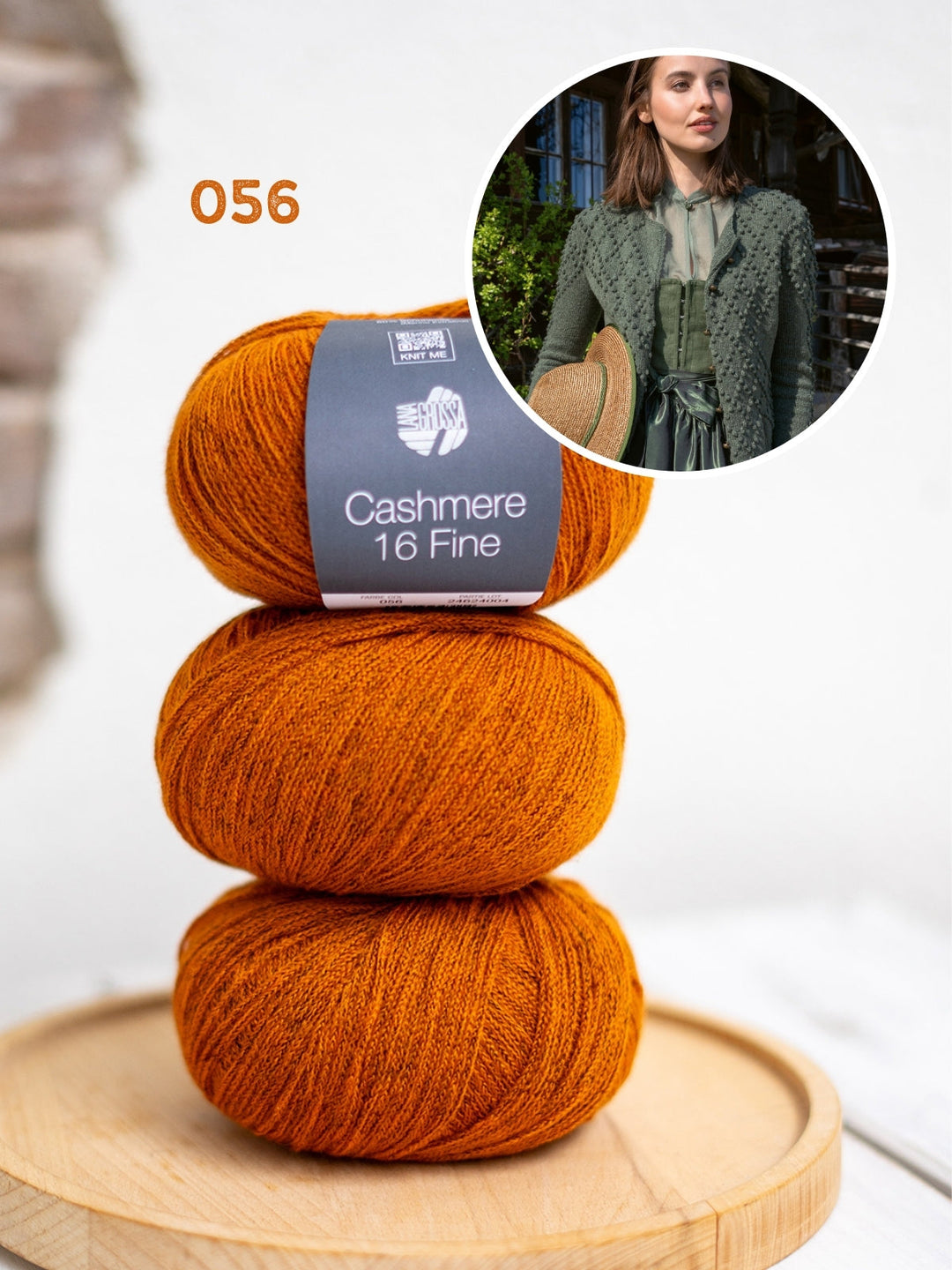 Strickpaket Cashmere 16 Fine Jacke im Noppenrautenmuster