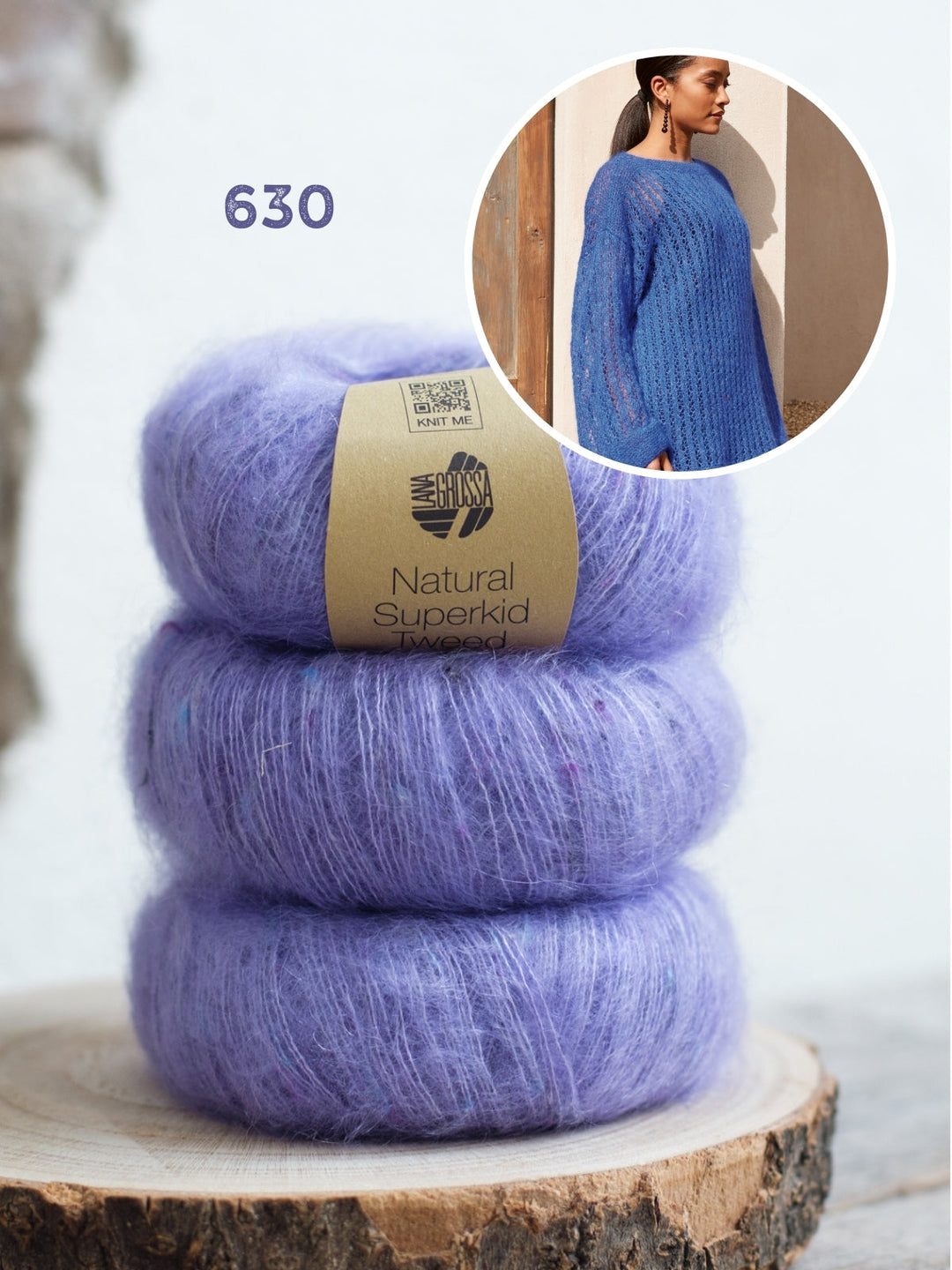 Strickpaket Natural Superkid Tweed Pullover