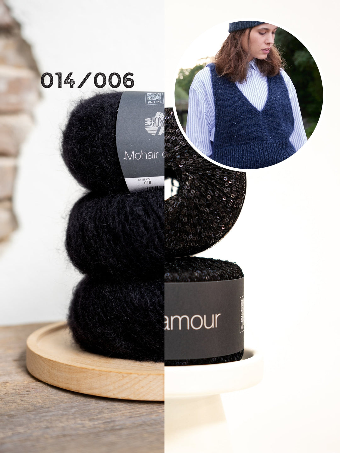 Strickpaket Mohair Di Gio Glamour Pullunder