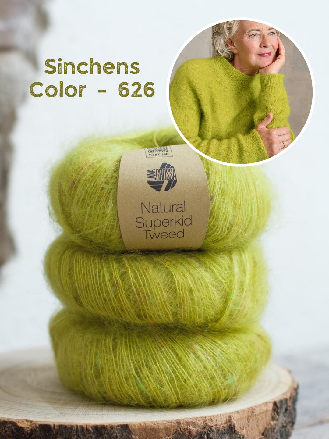 Strickpaket Classy Raglan Sweater - Natural Superkid Tweed