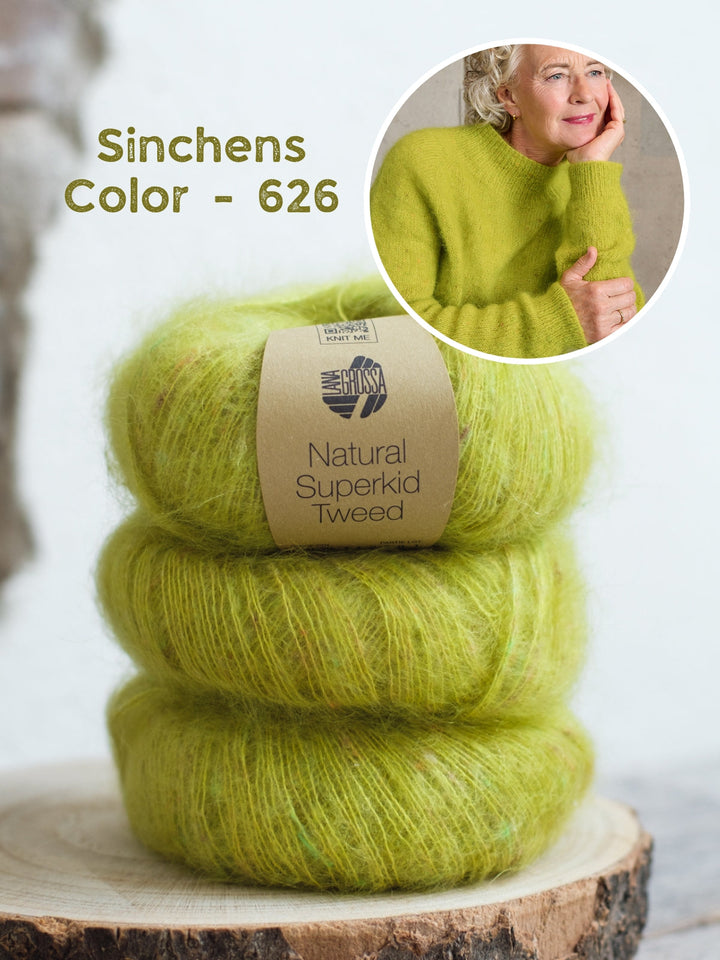Strickpaket Classy Raglan Sweater - Natural Superkid Tweed