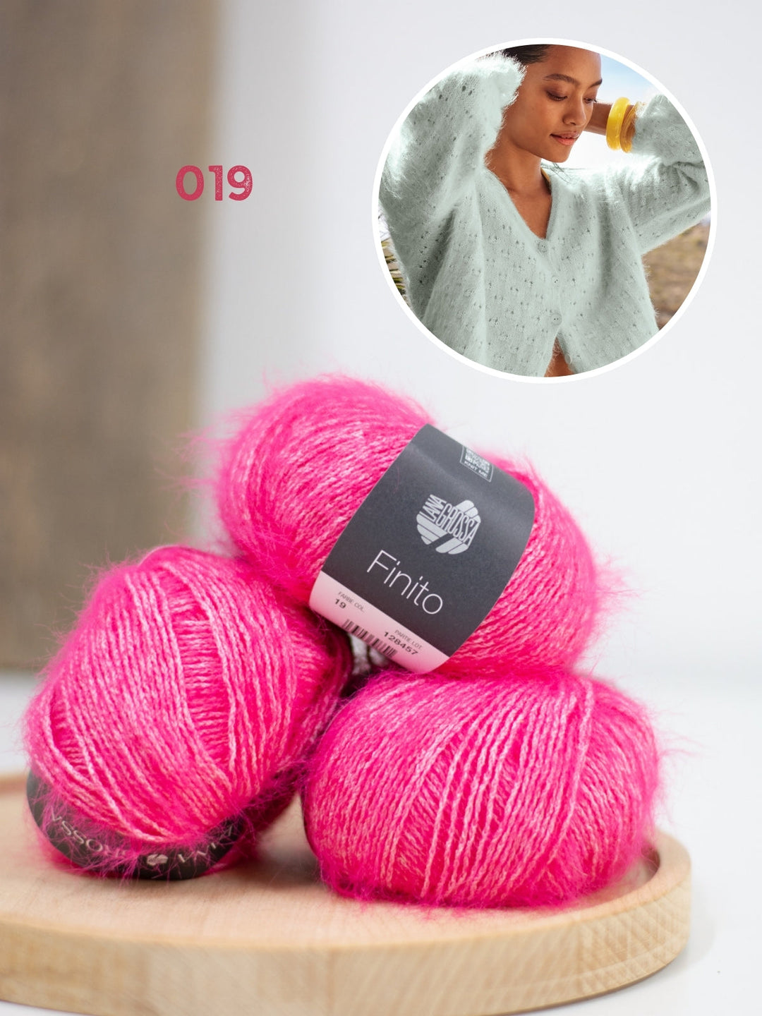 Strickpaket Finito Jacke im Ajourmuster