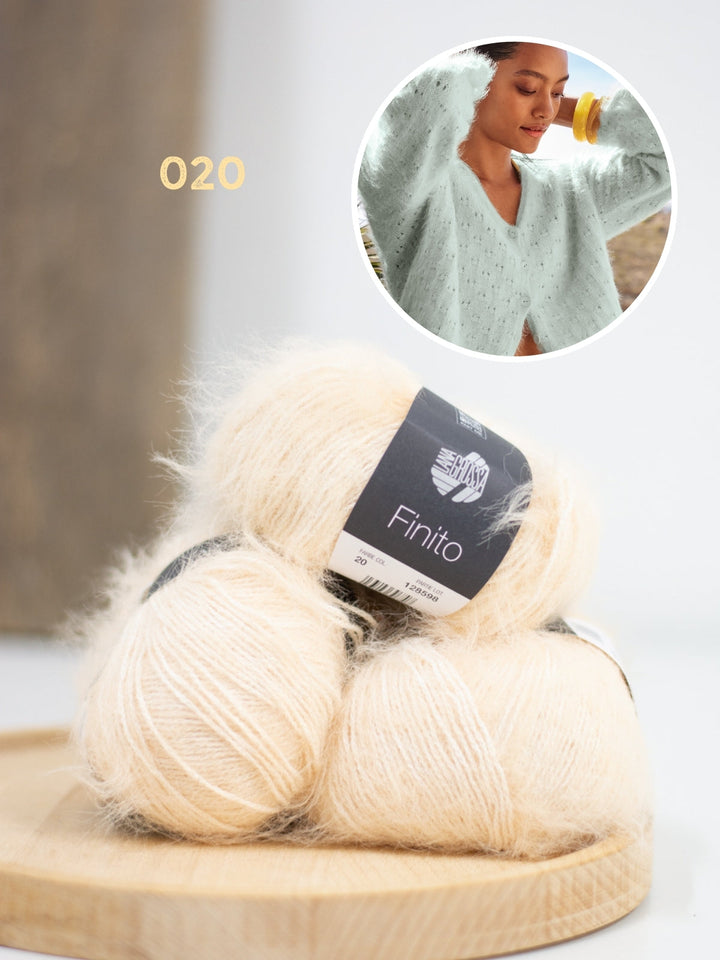 Strickpaket Finito Jacke im Ajourmuster