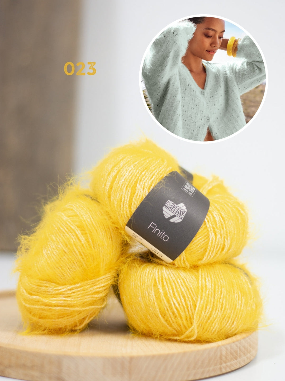 Strickpaket Finito Jacke im Ajourmuster