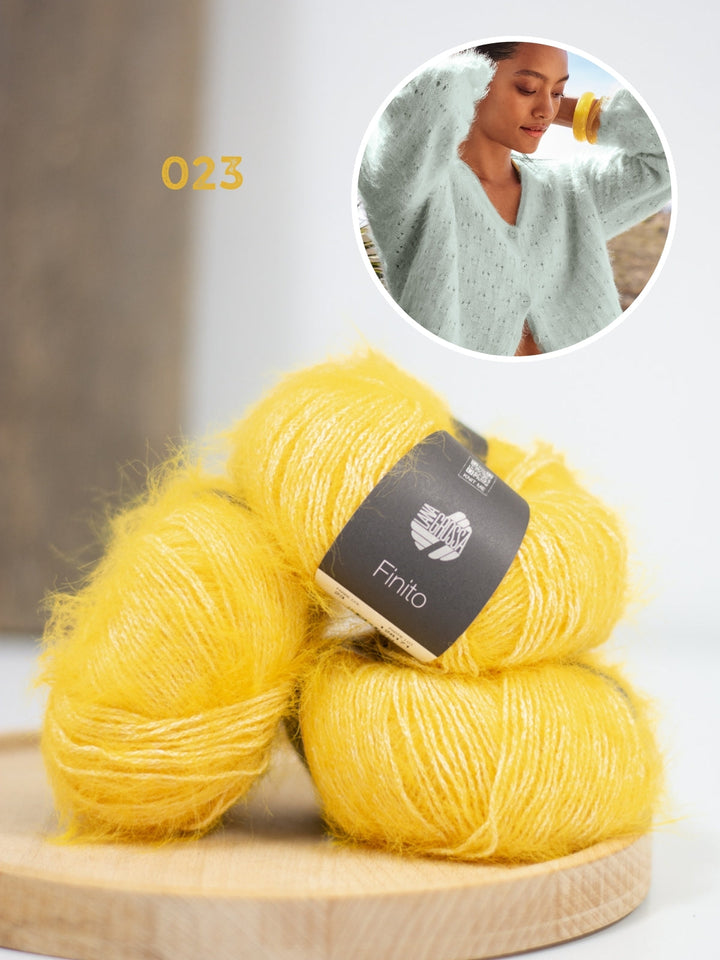 Strickpaket Finito Jacke im Ajourmuster