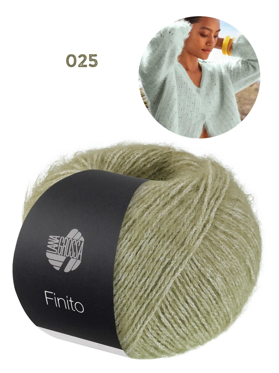 Strickpaket Finito Jacke im Ajourmuster