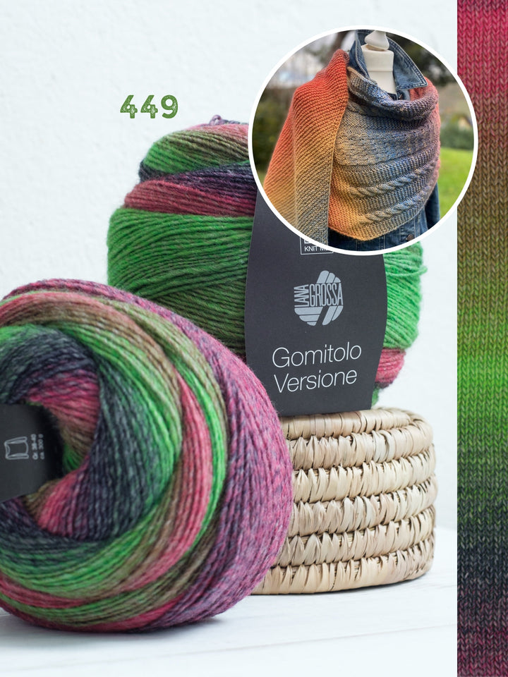 Strickpaket Lizas Tuch Orange Night - Versione