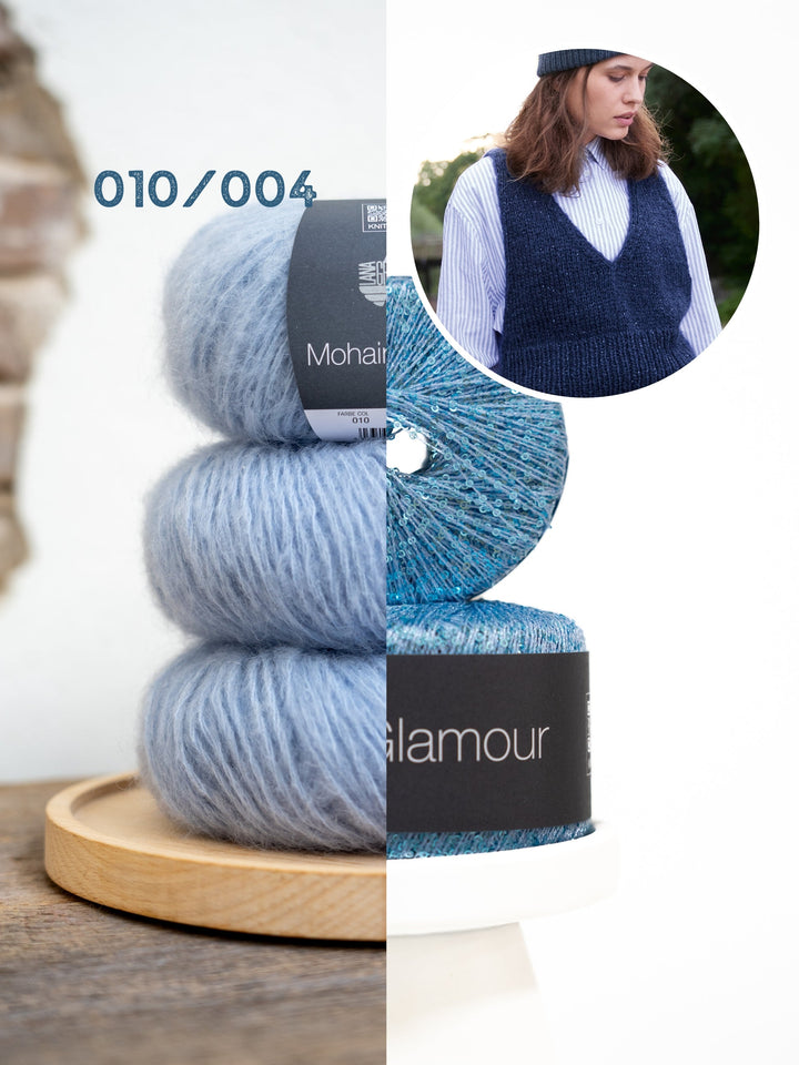Strickpaket Mohair Di Gio Glamour Pullunder