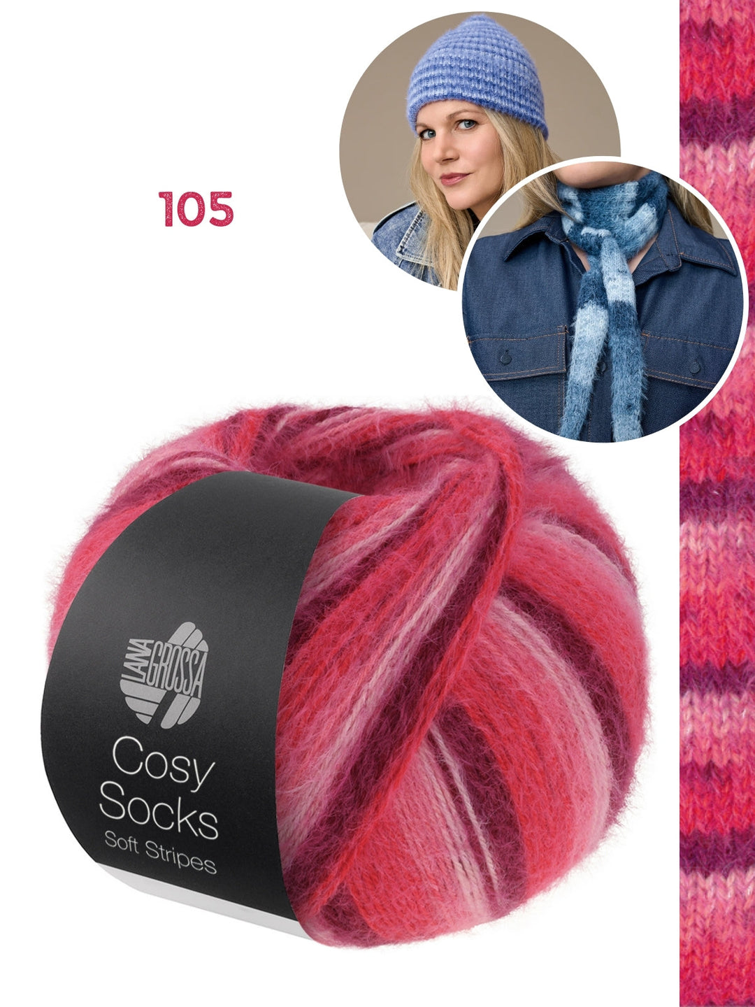 Strickpaket Cosy Socks Set (Minischal + Mütze)