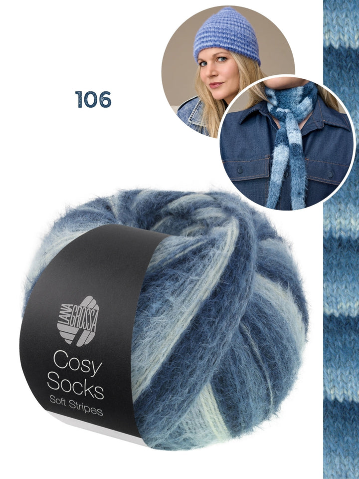 Strickpaket Cosy Socks Set (Minischal + Mütze)