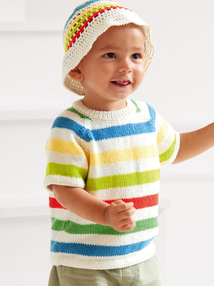 Strick- und Häkelpaket Elastico Babyset (Shirt + Mütze)