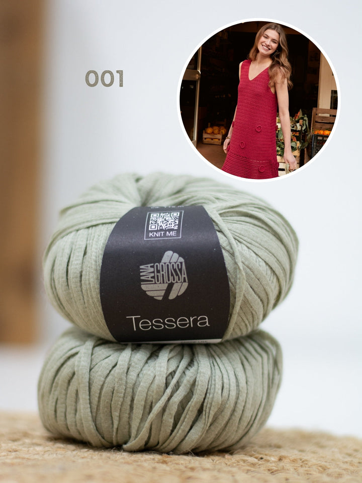 Häkelpaket Tessera Kleid mit Rosetten