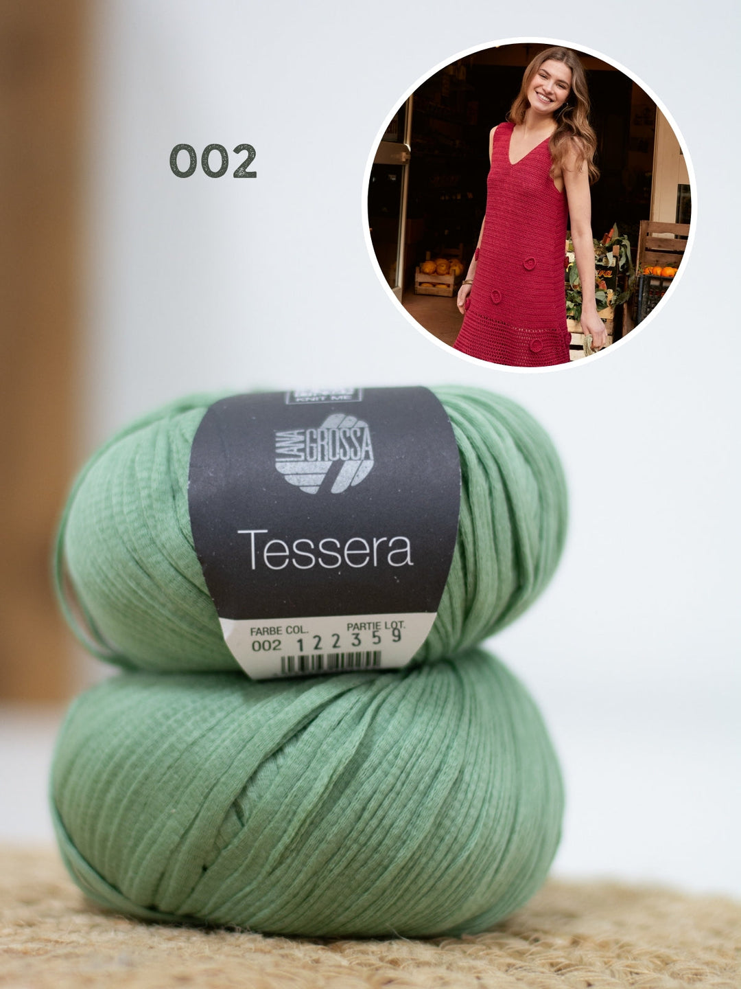 Häkelpaket Tessera Kleid mit Rosetten