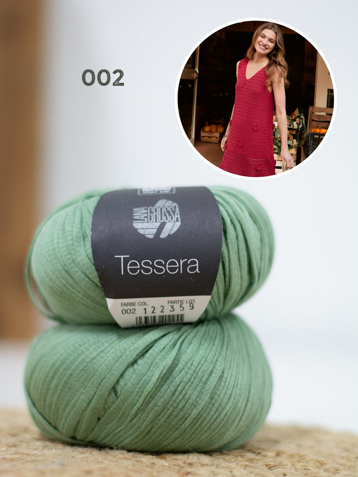 Häkelpaket Tessera Kleid mit Rosetten