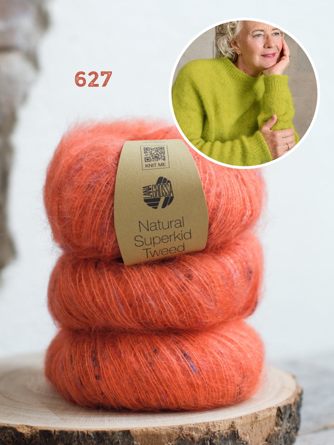Strickpaket Classy Raglan Sweater - Natural Superkid Tweed