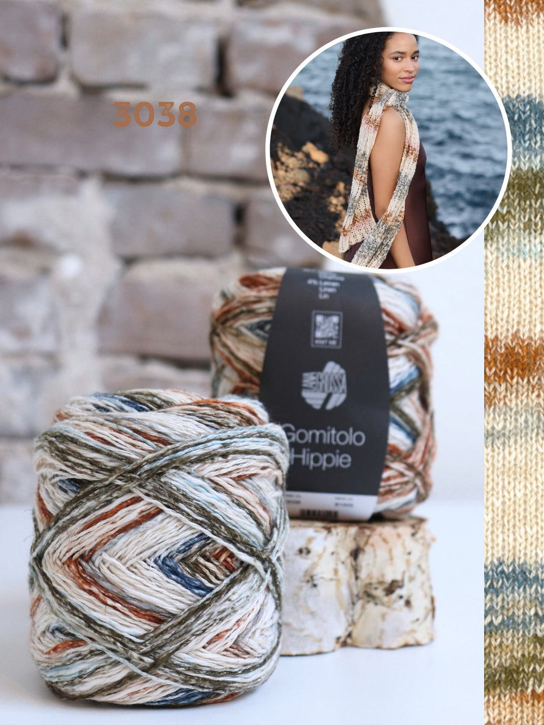 Strickpaket Gomitolo Hippie Ajour-Tuch