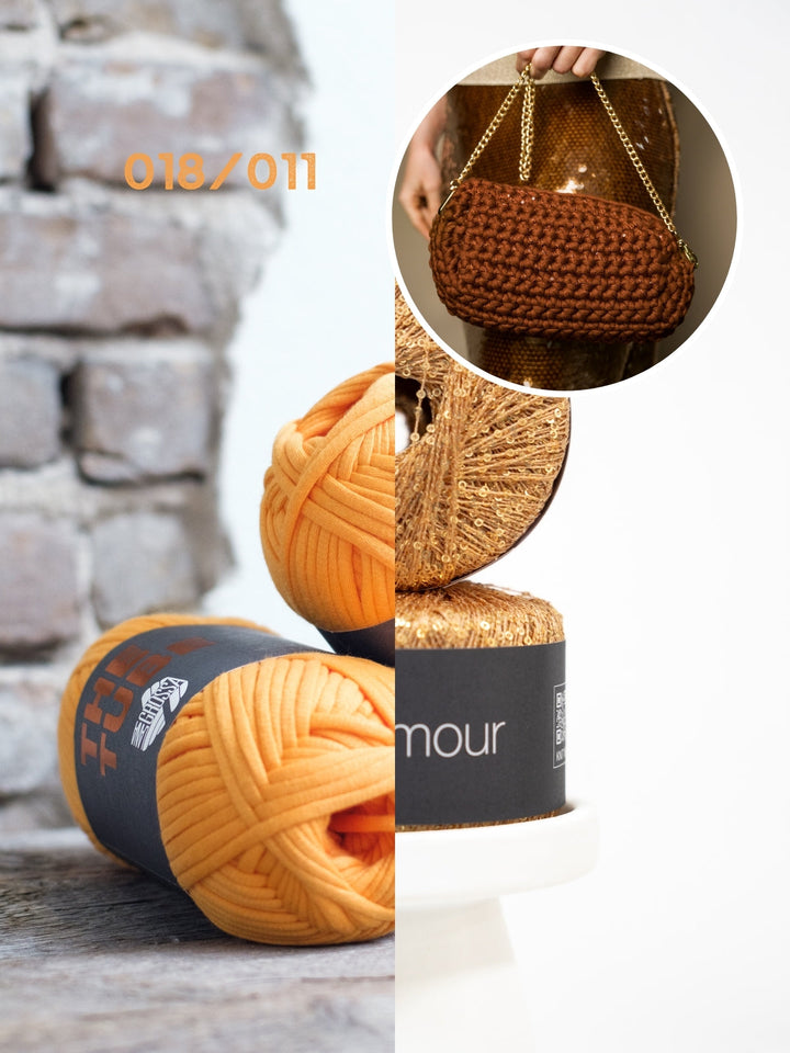 Häkelpaket The Tube Glamour Schultertasche