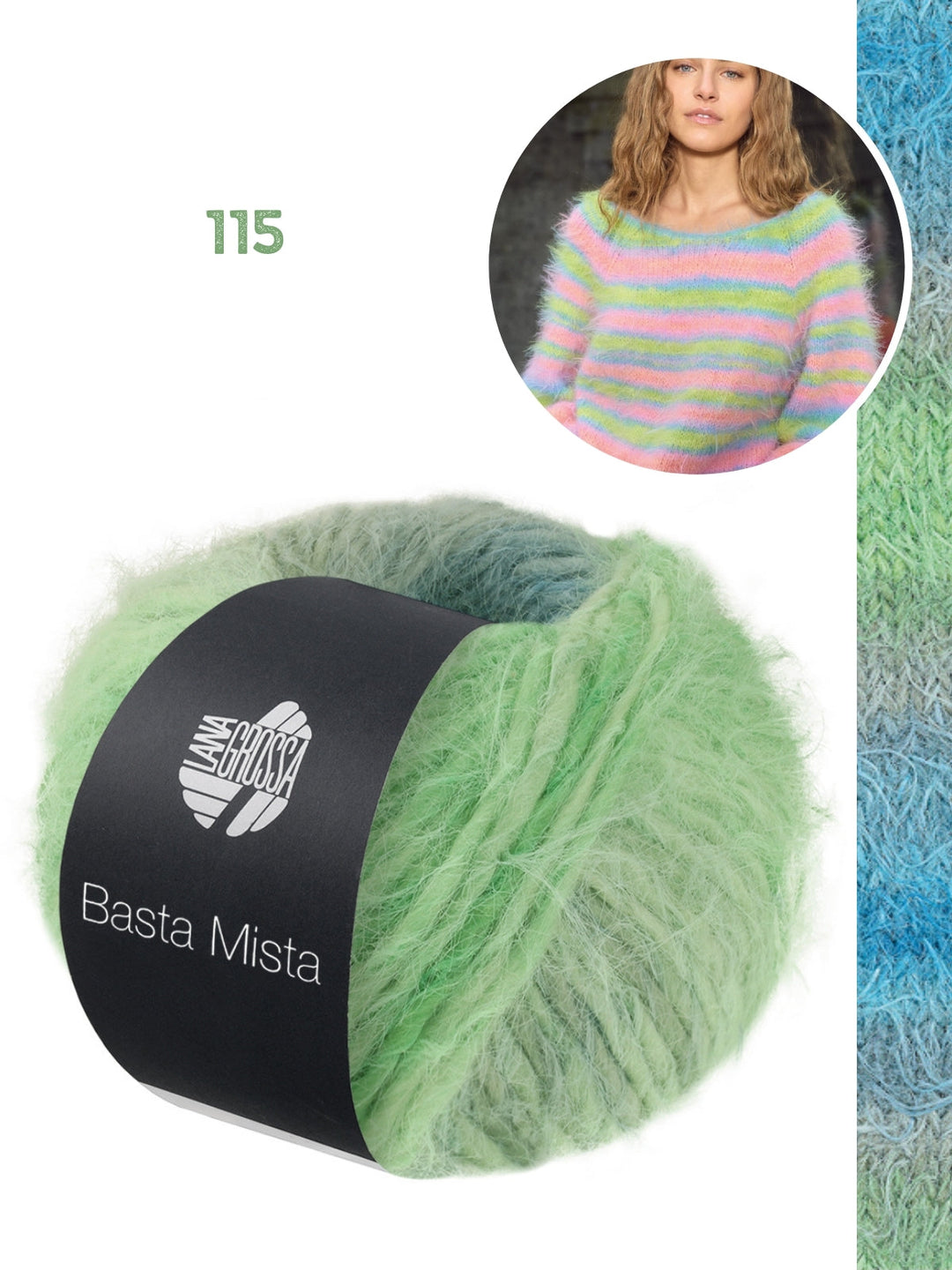 Strickpaket Basta Mista Raglanpullover - Top-down