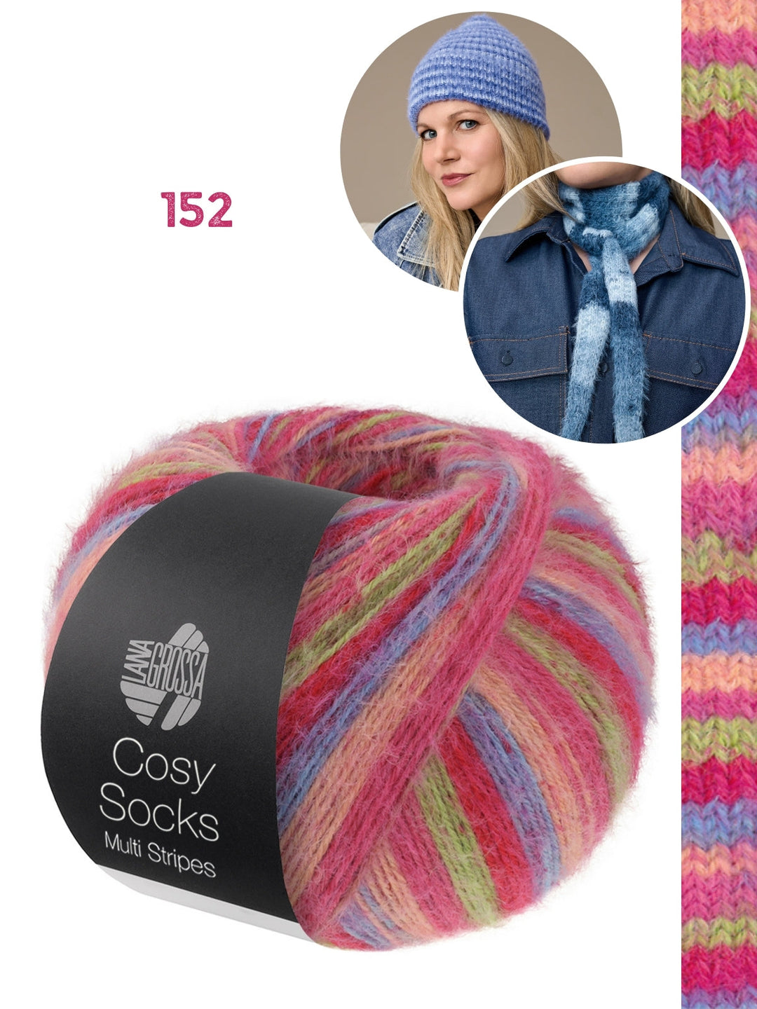 Strickpaket Cosy Socks Set (Minischal + Mütze)