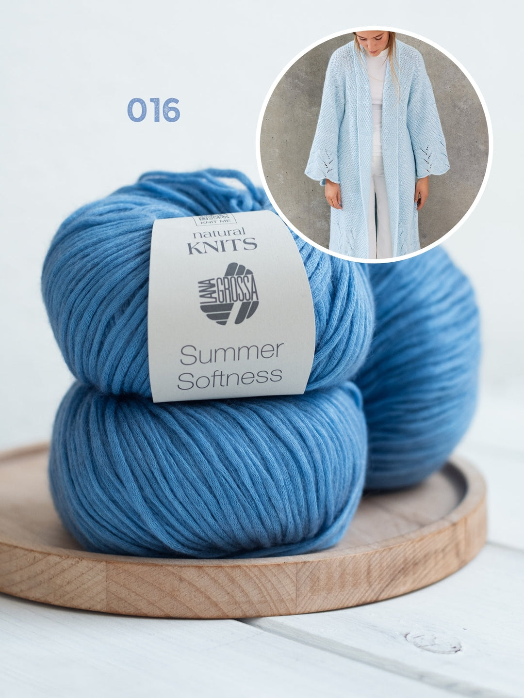 Strickpaket Summer Softness Mantel mit Ajourmuster