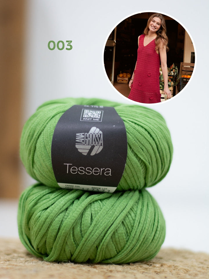 Häkelpaket Tessera Kleid mit Rosetten