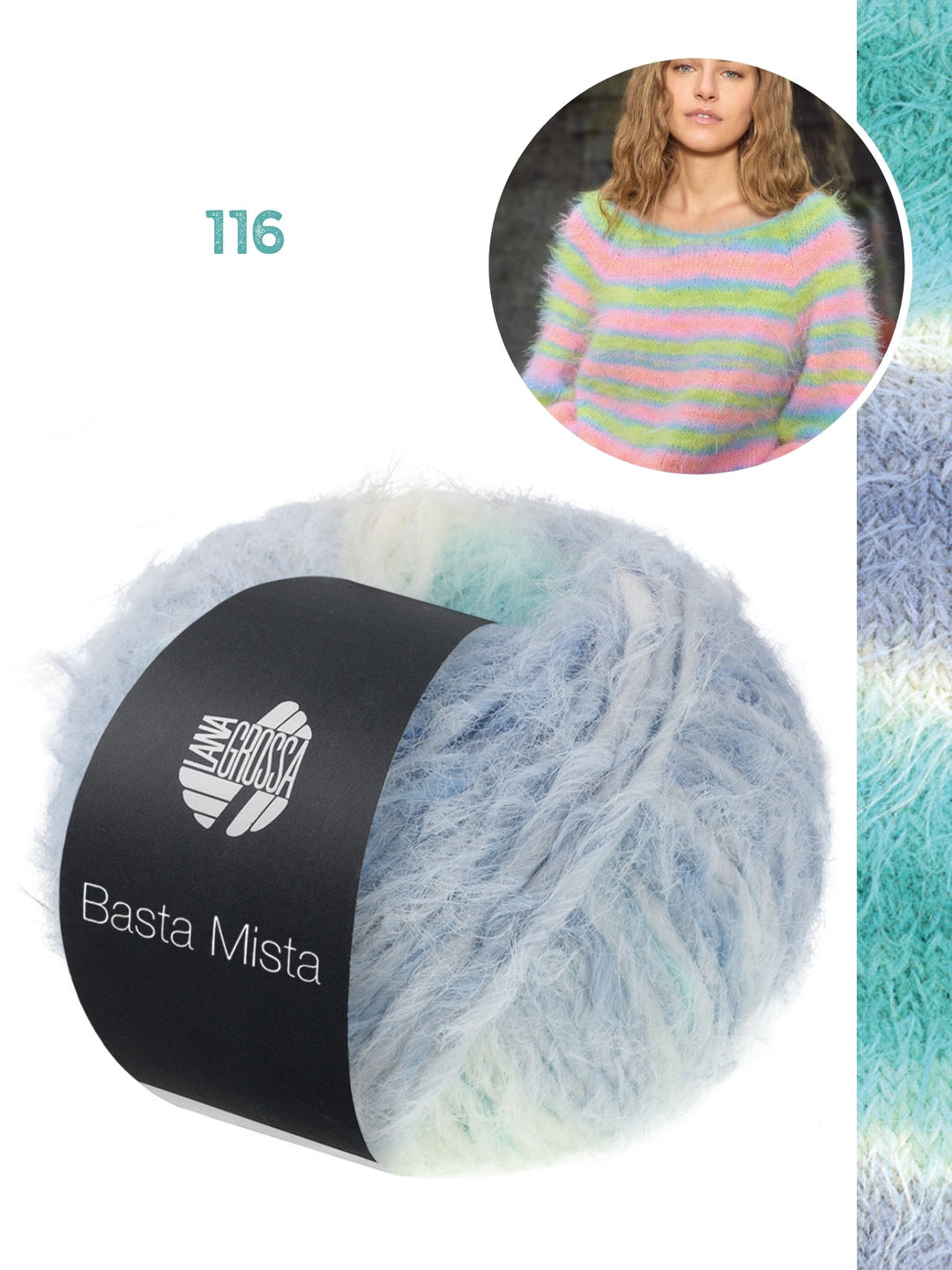 Strickpaket Basta Mista Raglanpullover - Top-down