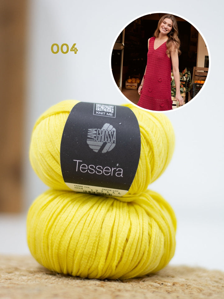 Häkelpaket Tessera Kleid mit Rosetten