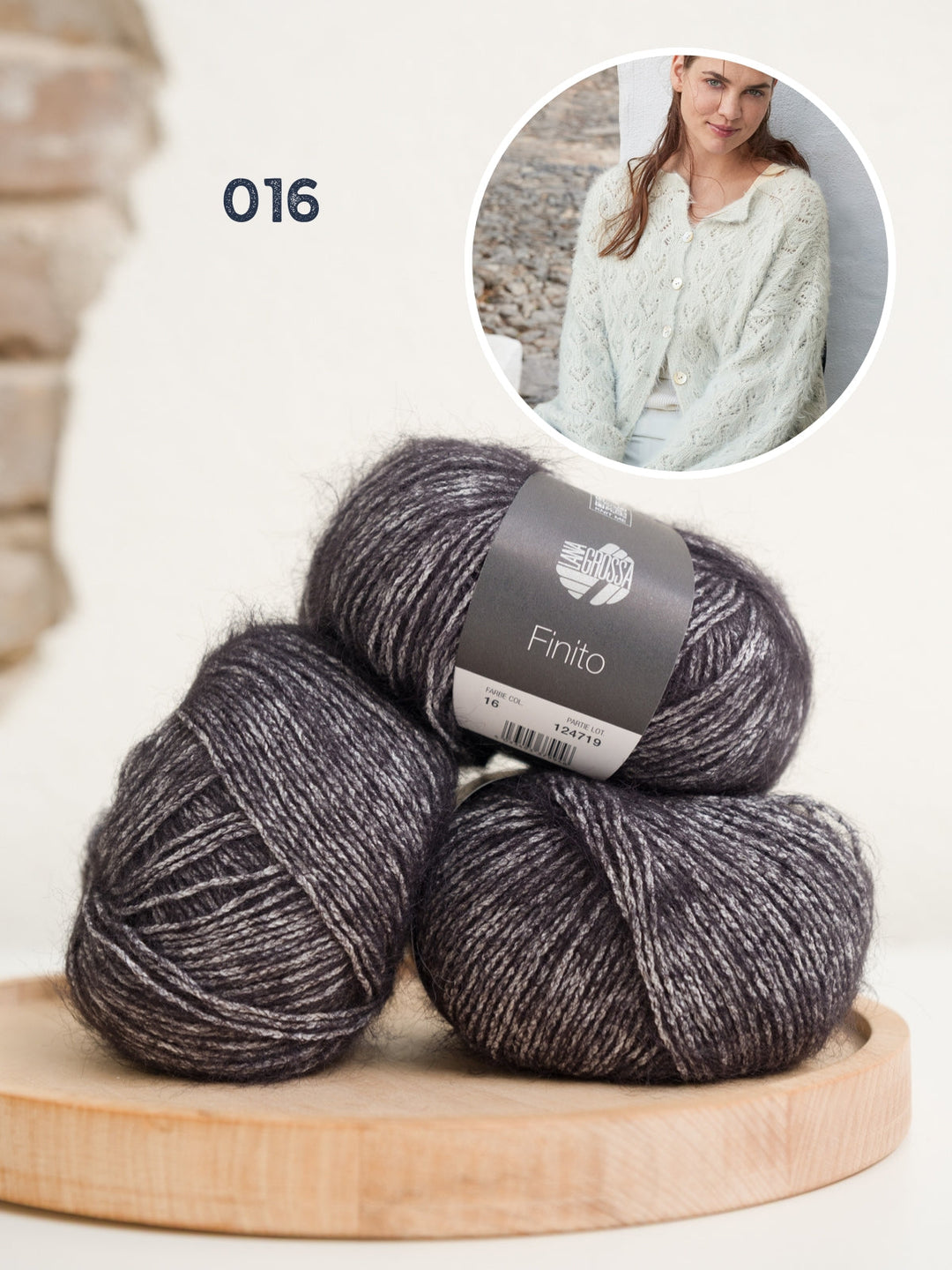 Strickpaket Finito Jacke mit Herzmuster