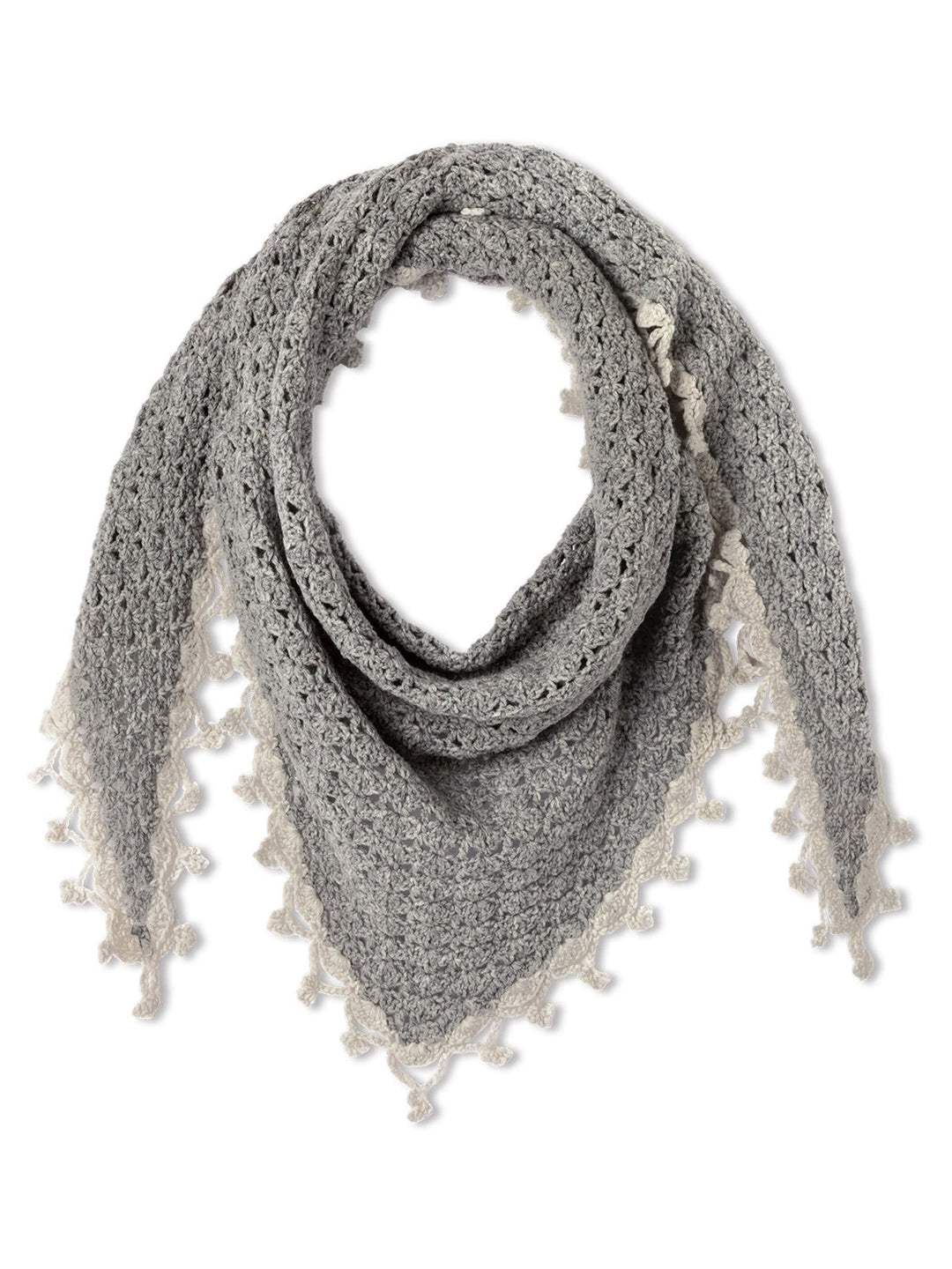 Häkelpaket Cashmere 16 Fine Dreieckstuch im Muschelmuster
