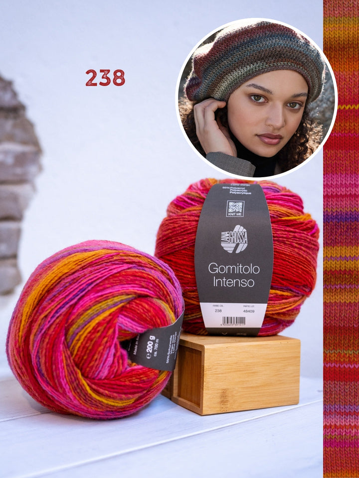 Häkelpaket Gomitolo Intenso Mütze