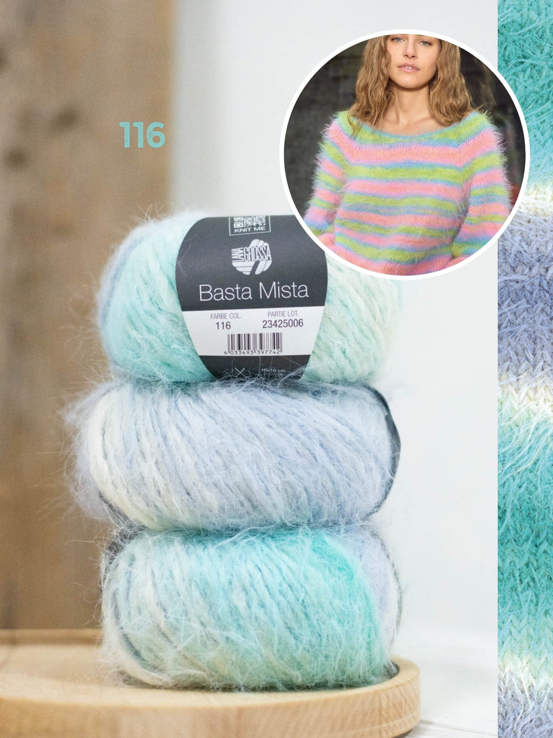 Strickpaket Basta Mista Raglanpullover