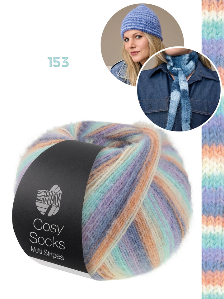 Strickpaket Cosy Socks Set (Minischal + Mütze)