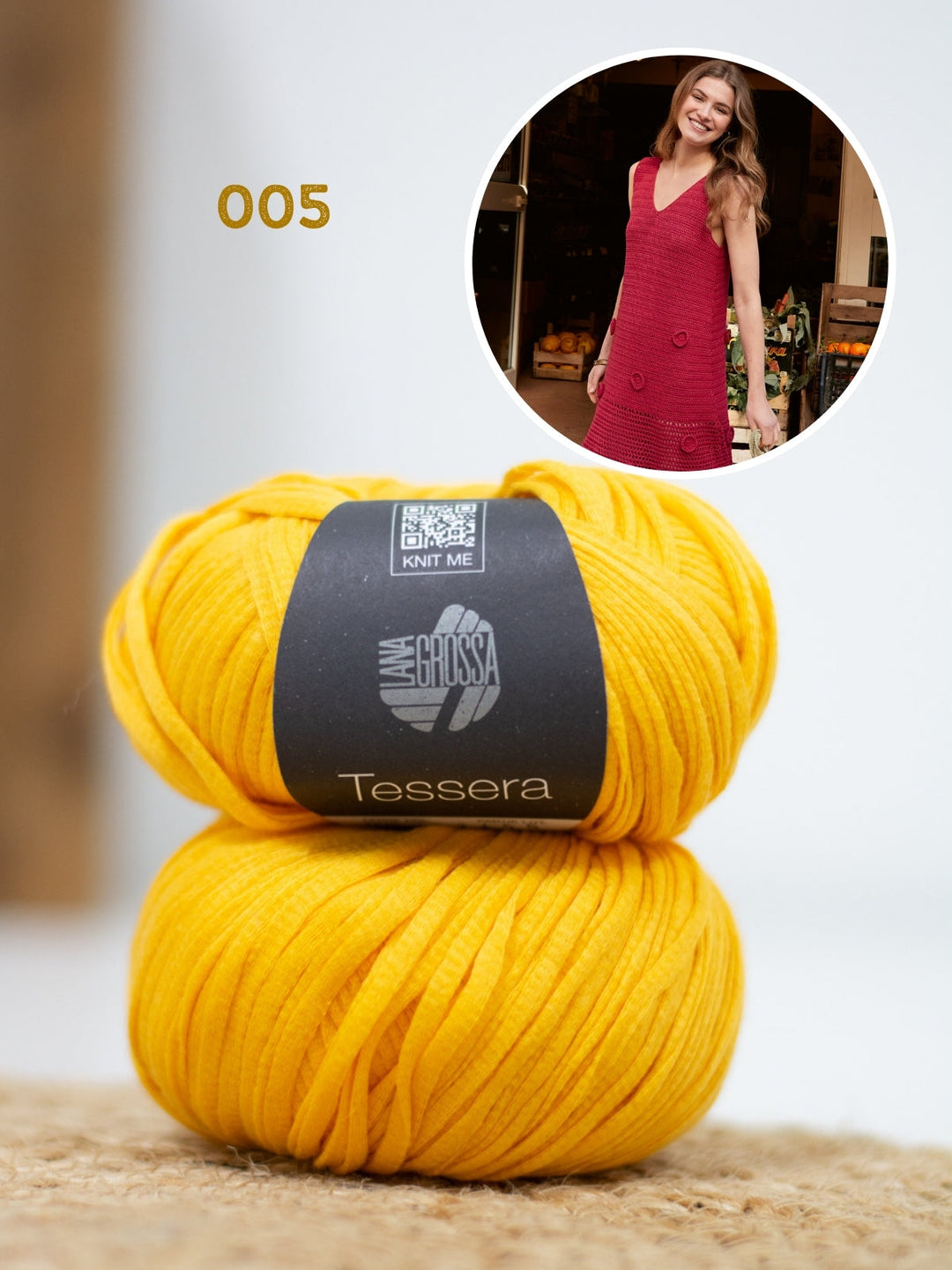 Häkelpaket Tessera Kleid mit Rosetten