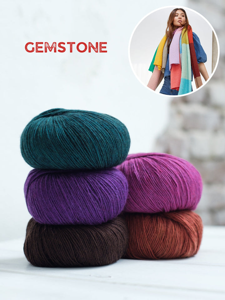 Strickpaket Ecopuno Streifenschal