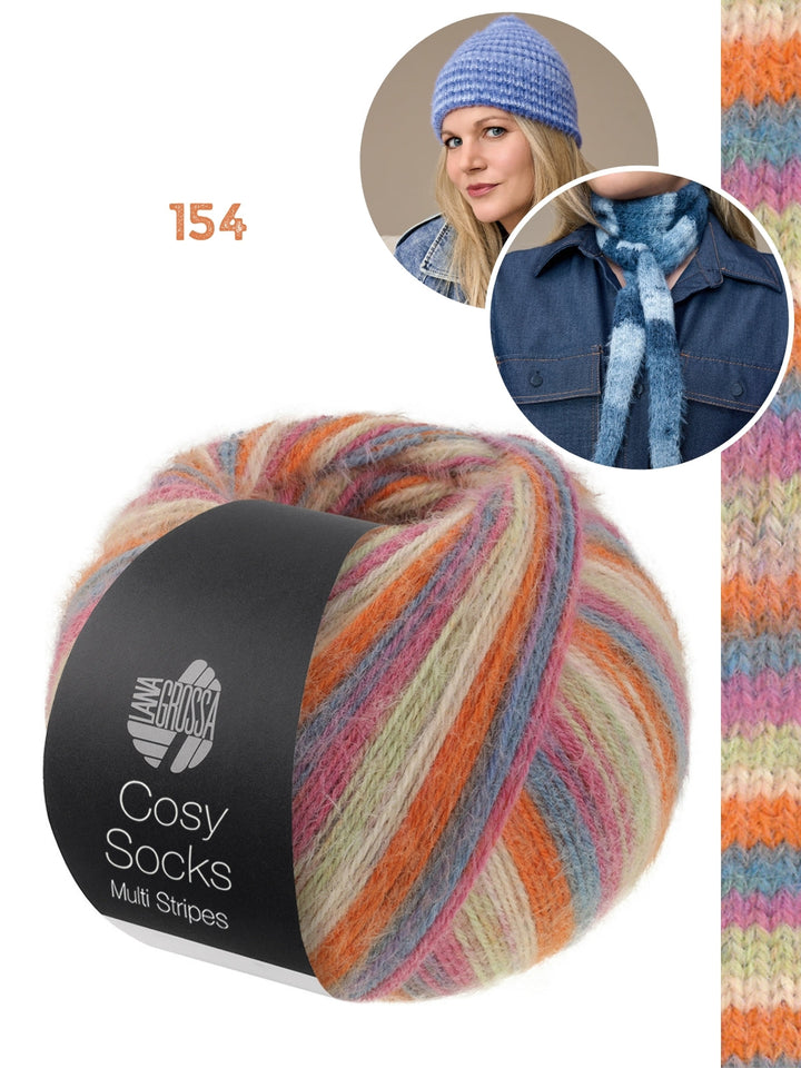 Strickpaket Cosy Socks Set (Minischal + Mütze)